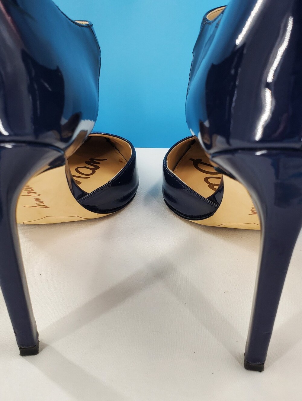 Sam Edelman navy pointed toe heels - Picture 3 of 12